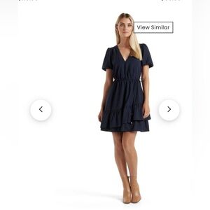 Elegant Navy Wrap Dress